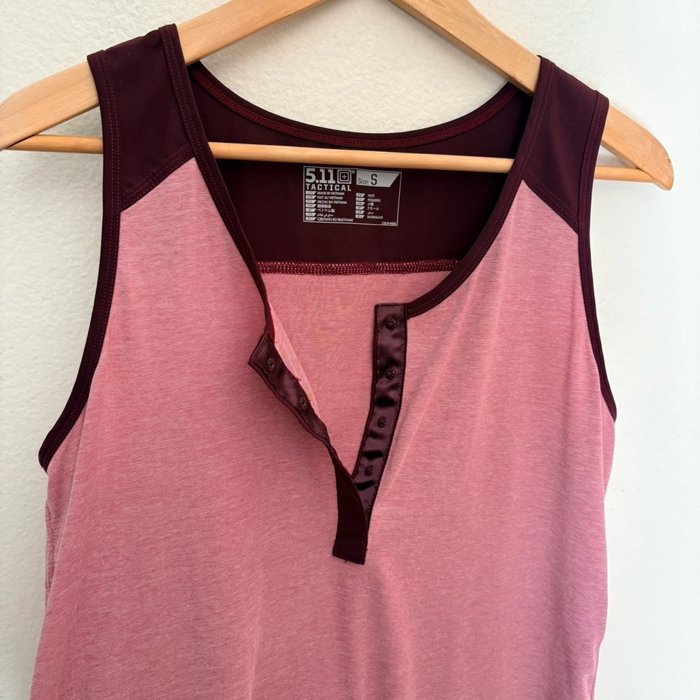 5.11 Tactical Pink and Maroon Tank Top - Picture 5 of 16
